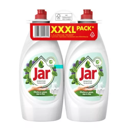 Jar mosogatószer 2x900 ml duo pack 6 /# Teafa & Mentol
