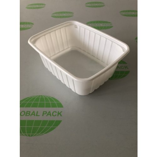 Főételes doboz Fehér 1000ml  mikrózható (újrahasználható)