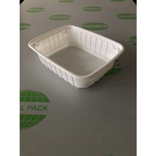 Főételes doboz Fehér 750 ml mikrózható (újrahasználható)  import