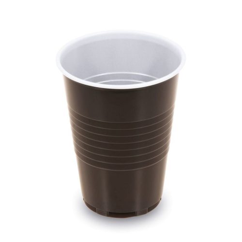 Műanyag Kávéspohár Barna-Fehér 1,5dl