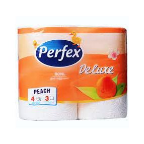 Perfex Deluxe Wc papír Barack 4 tekercs, 3 rétegű