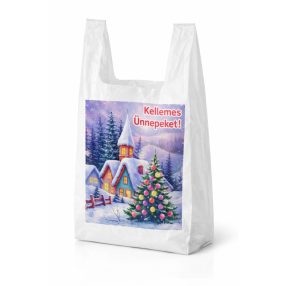   28x50/13 Ingvállas bevásárlótáska (szatyor) karácsonyi nyomattal