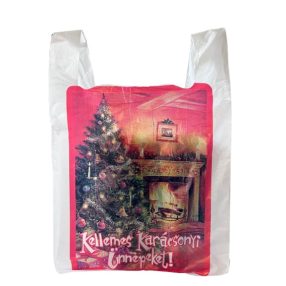   28x50/15 Ingvállas bevásárlótáska (szatyor) Karácsonyi nyomattal